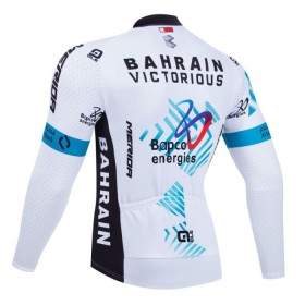 Wielershirt 2025 Bahrain Victorious Lange Mouw Wit